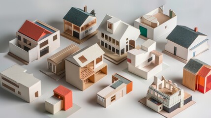 model of houses in isometric