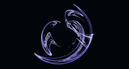 dark background with heart illustration made with thin lines abstract and artistic feel