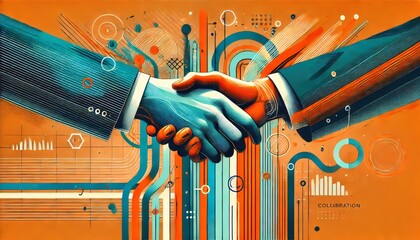 Handshake Between Professionals Symbolizing Partnership and Collaboration.