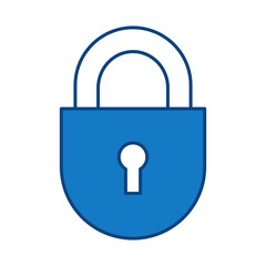 Padlock Blue Editable Stroke Icons. Cyber Security Technology, Phishing, Hacking, Cyber Crime, Security, Trojan, Device Protection, Privacy Vector Illustration.
