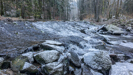 Ein frostiger Tag im niederbayerischen Perlbachtal