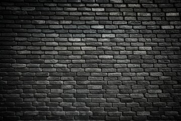 black brick wall, dark background for design