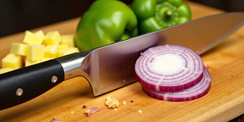 Close-Up of Freshly Chopped Vegetables on a Wooden Cutting Board