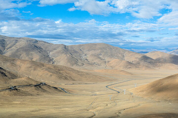 malerische Hochebene in Tibet