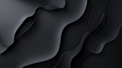 Abstract Dark Waves: A Study in Shadow and Form