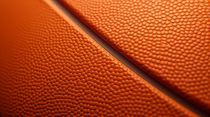 Detailed view of a basketball surface highlighting its intricate texture and patterns. The image captures the unique design and color of the ball emphasizing its material composition
