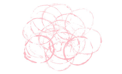 Abstract simple pink circle and ellipse