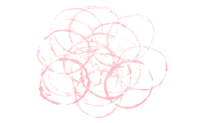 Abstract simple pink circle and ellipse