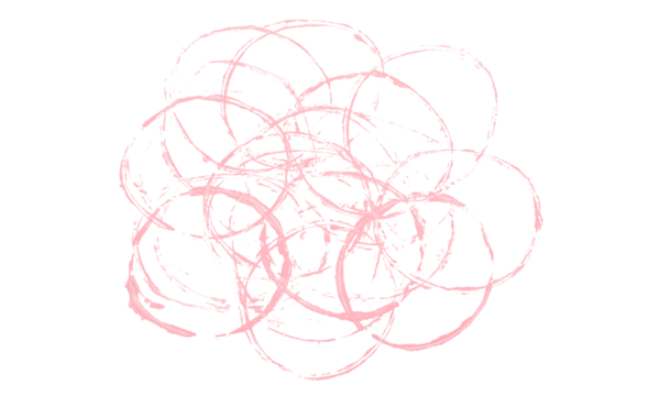 Abstract simple pink circle and ellipse