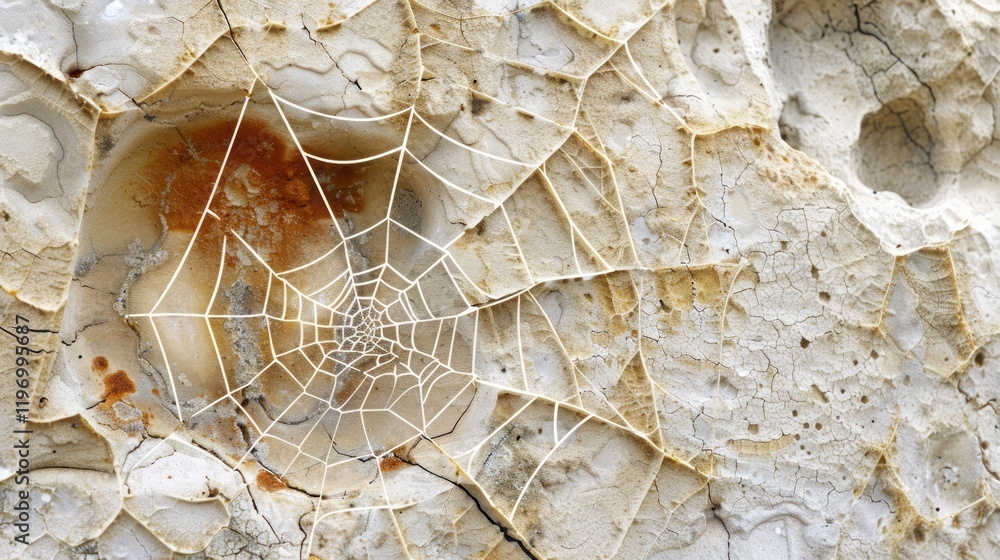 Poster the cracks form an intricate and natural pattern that resembles a web-like structure.