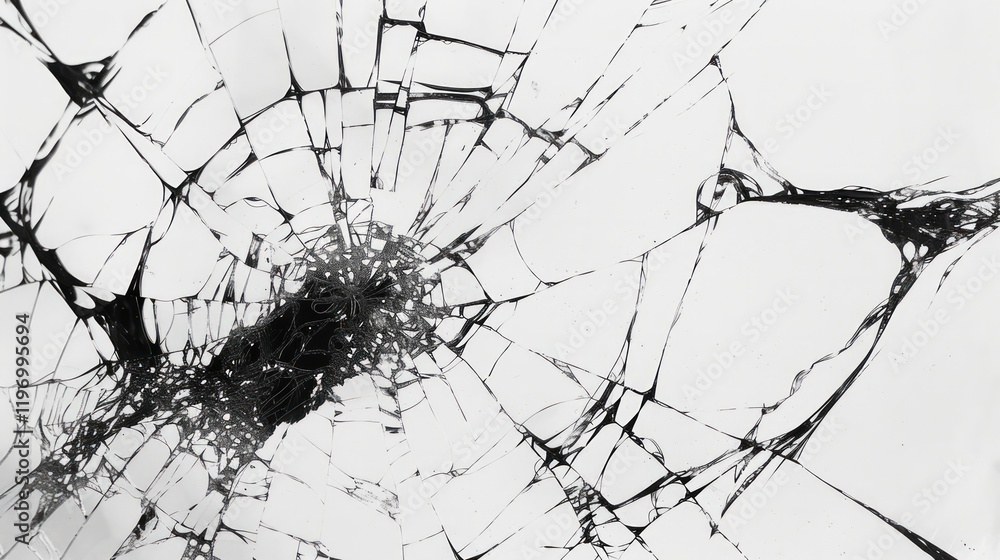 Aufkleber the cracks form an intricate and natural pattern that resembles a web-like structure.