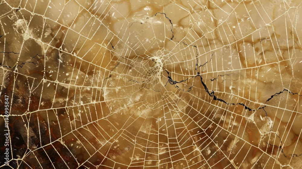 Aufkleber the cracks form an intricate and natural pattern that resembles a web-like structure.