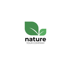 Logo Nature Green Flat Vector