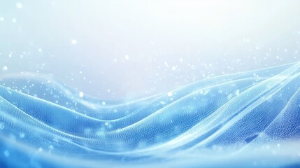 Abstract Blue Wave Background: Digital Art Serenity