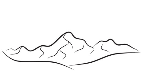 Obraz premium Mountain line art