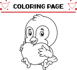 cute blue bird coloring page for kids