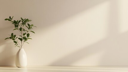 Minimalist Beige Room Plant Decor - Minimalist design