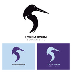 Kingfisher Simple Logo Vector Icon Illustration.