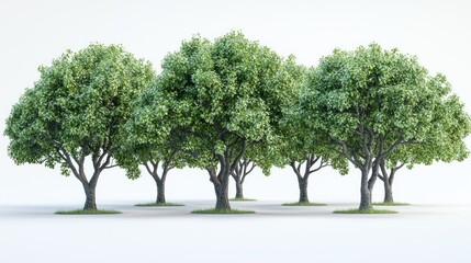 Obraz premium Lush Green Trees in a Serene Setting