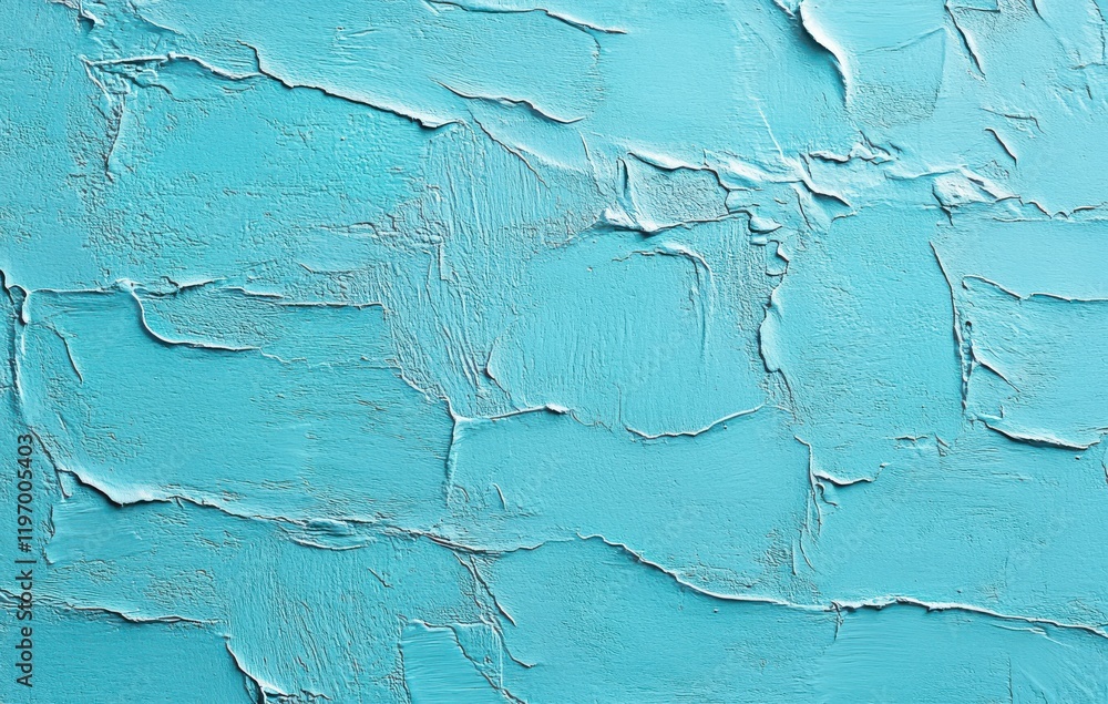 Aufkleber textured abstract background in vibrant turquoise color with varied depth and detail ideal for artis