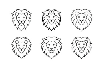 Obraz premium set of silhouettes of icon 