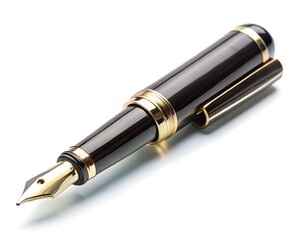 Naklejka premium fountain pen isolated on a white background