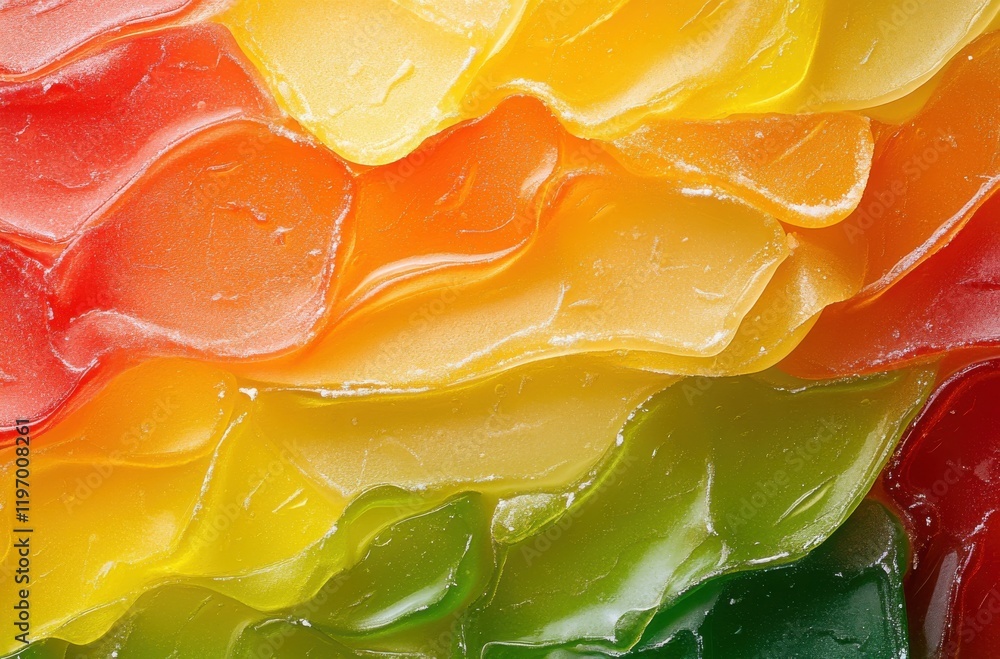 Aufkleber vibrant layers of colorful gelatin with a smooth texture creating an eye-catching abstract backgroun