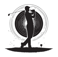 Golf Palyer vector silhouette SH