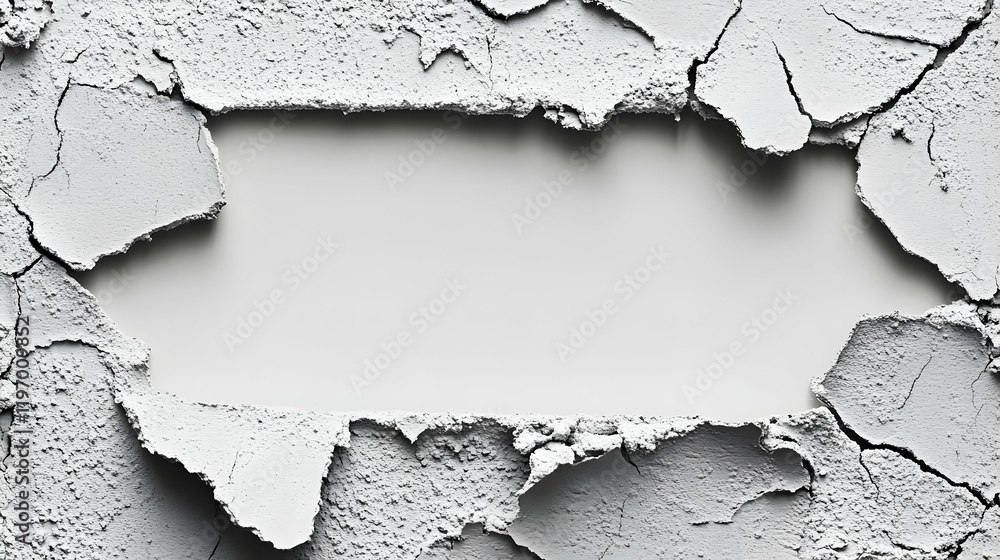 Poster abstract monochrome cracked texture background with central empty space, ideal for design projects, 