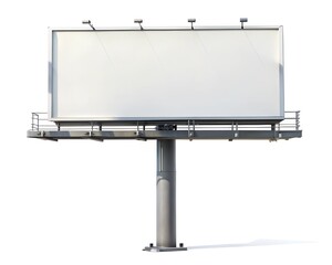 Obraz premium blank billboard isolated on a white background