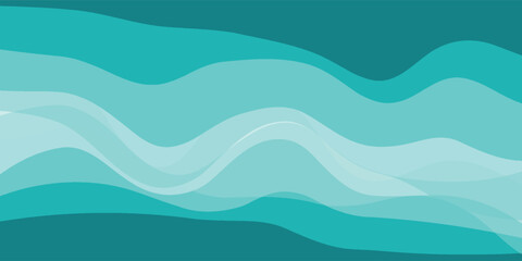Sea waves layered vector background illustration and sea beach vector illustration, eps10.