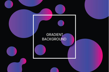 A vibrant, modern gradient background features a dark purple base with fluid and circular shapes in pink, orange, and yellow gradient tones