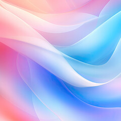 Naklejka premium Abstract Pastel Wave Background Soft Pink and Blue Color Gradient Illustration