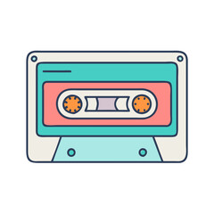 cassette tape vector icon, cassette tape vector illustration -simple illustration of cassette tape, perfect for cassette tape logos and icons and themed design 