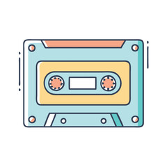 cassette tape vector icon, cassette tape vector illustration -simple illustration of cassette tape, perfect for cassette tape logos and icons and themed design 