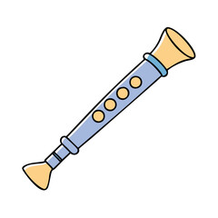 clarinet vector icon, clarinet vector illustration -simple illustration of clarinet, perfect for clarinet logos and icons and themed design 