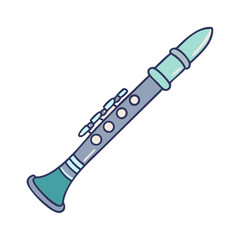 clarinet vector icon, clarinet vector illustration -simple illustration of clarinet, perfect for clarinet logos and icons and themed design 