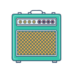 guitar amplifier vector icon, guitar amplifier vector illustration -simple illustration of guitar amplifier, perfect for guitar amplifier logos and icons and themed design 