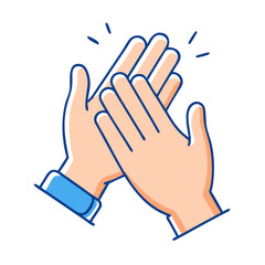 hand clapping applause vector icon, hand clapping applause vector illustration -simple illustration of hand clapping applause, perfect for hand clapping applause logos and icons and themed design 