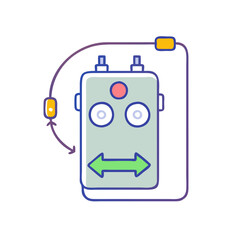 loop pedal vector icon, loop pedal vector illustration -simple illustration of loop pedal, perfect for loop pedal logos and icons and themed design 