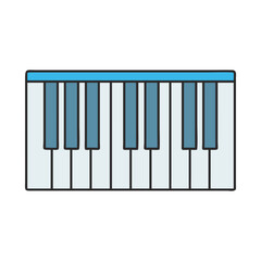 Fototapeta premium piano keys vector icon, piano keys vector illustration -simple illustration of piano keys, perfect for piano keys logos and icons and themed design 
