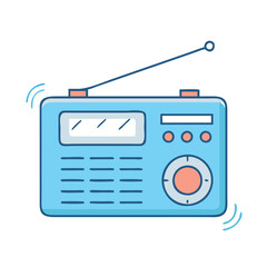 radio vector icon, radio vector illustration -simple illustration of radio, perfect for radio logos and icons and themed design 