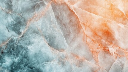Fototapeta premium A stunning close-up of a multi-colored stone surface featuring smooth textures and vibrant shades of blue and orange