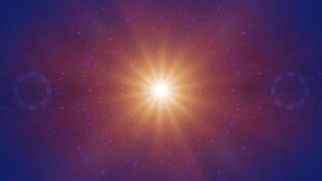 Kaleidoscopic Loopable animated background with dynamic shifting patterns, cyber mandala flower, radiating glowing light - abstract design, hypnotic visual effect - creative or psychedelic themes