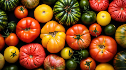 Vibrant assortment of colorful tomatoes