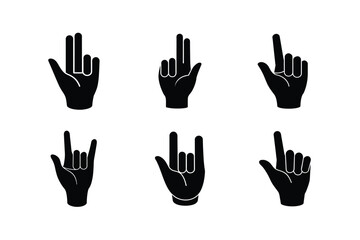 Obraz premium set of silhouettes of icon 