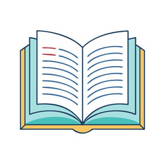 open book vector icon, open book vector illustration -simple illustration of open book, perfect for open book logos and icons and themed design 