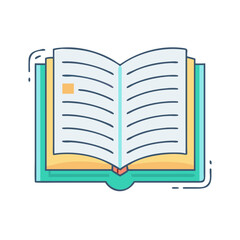 open book vector icon, open book vector illustration -simple illustration of open book, perfect for open book logos and icons and themed design 