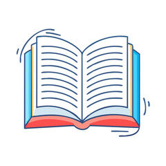 open book with fluttering pages icon
