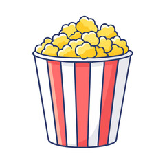 popcorn bucket vector icon, popcorn bucket vector illustration -simple illustration of popcorn bucket, perfect for popcorn bucket logos and icons and themed design 